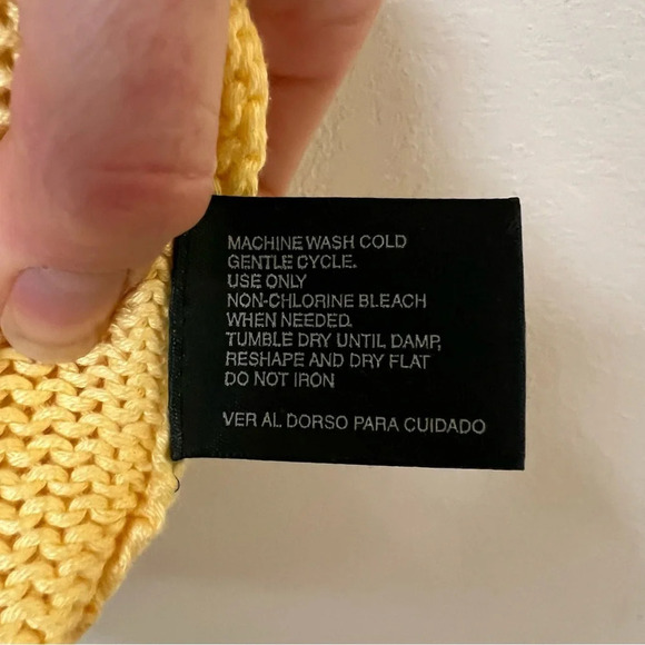 VTG 100% Cotton butter Yellow Sweater Vest Hunt Club Vest Xl - Picture 8 of 8